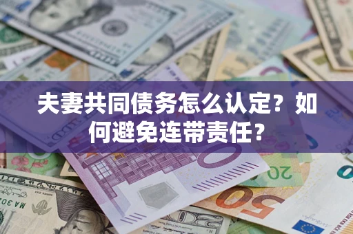 武汉夫妻共同债务怎么认定？如何避免连带责任？