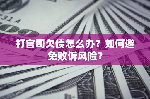 武汉打官司欠债怎么办？如何避免败诉风险？