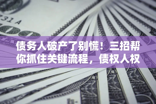 武汉债务人破产了别慌！三招帮你抓住关键流程，债权人权益不再缩水