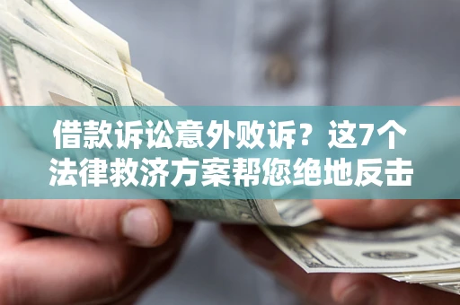 武汉借款诉讼意外败诉？这7个法律救济方案帮您绝地反击！