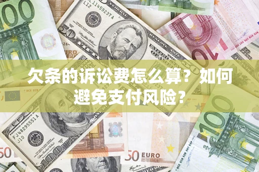 武汉欠条的诉讼费怎么算？如何避免支付风险？